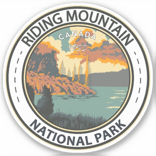 Sticker Parc national du Canada du Mont-Riding Badge Vinta (Devant)
