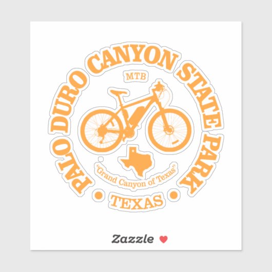 Sticker Parc national du Canyon de Palo Duro (cyclisme) (Feuille)
