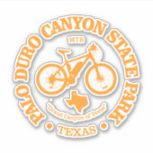 Sticker Parc national du Canyon de Palo Duro (cyclisme) (Devant)