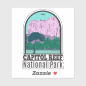 Sticker Parc national du Capitol Reef Utah Vintage (Feuille)