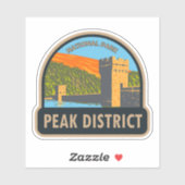 Sticker Parc national du district de Peak Angleterre Vinta (Feuille)