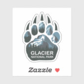 Sticker Parc national du Glacier Bear Paw (Feuille)