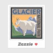 Sticker Parc national du Glacier | Chèvre (Feuille)