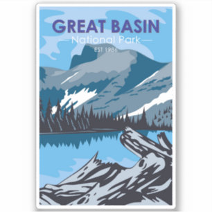 Sticker Parc national du Grand Bassin Nevada Retro