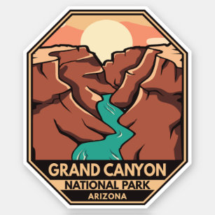 Sticker Parc national du Grand Canyon Emblem rétro
