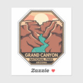 Sticker Parc national du Grand Canyon Emblem rétro (Feuille)