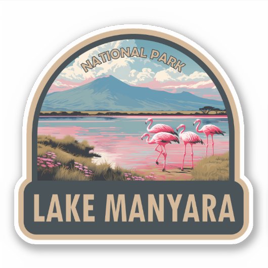 Sticker Parc national du lac Manyara Tanzanie Voyage Vinta (Devant)