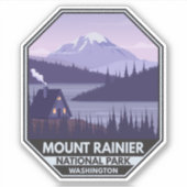 Sticker Parc national du Mont Rainier Washington Cabine Re (Devant)
