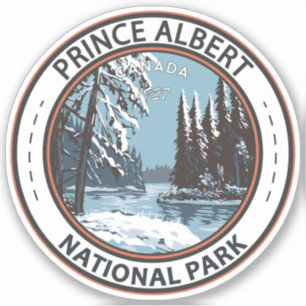 Sticker Parc national du Prince Albert Le Canada en art hi