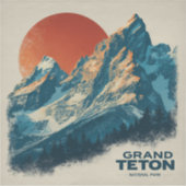 Sticker Parc national du Vintage voyage Grand Teton (Devant)