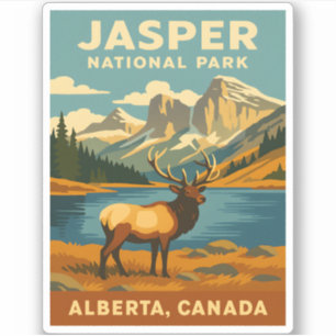 Sticker Parc national du Vintage voyage Jasper Graphisme r