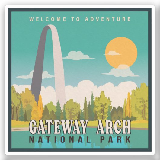 Sticker Parc national Gateway Arch - Missouri Saint Louis (Recto)