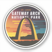 Sticker Parc national Gateway Arch St. Louis Abstrait (Devant)