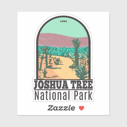 Sticker Parc national Joshua Tree Cholla Cactus Garden (Feuille)