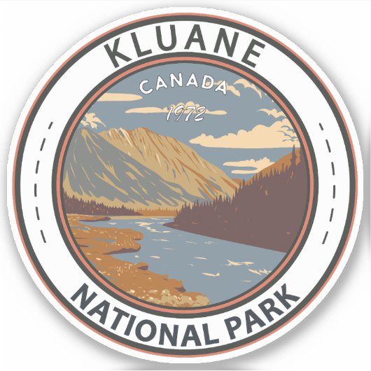 Sticker Parc national Kluane Toujours Brook Canada Travel (Devant)
