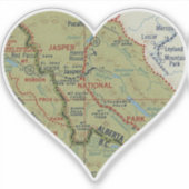 Sticker Parc national Love Jasper Alberta (Devant)