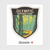 Sticker Parc national olympique Hoh Rainforest Badge (Feuille)