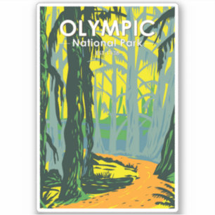 Sticker Parc national olympique Hoh Rainforest Vintage
