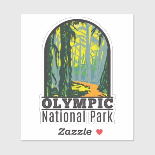Sticker Parc national olympique Washington Hoh Rainforest (Feuille)