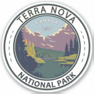 Sticker Parc national Terra-Nova Canada Tourisme Art Vinta