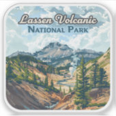 Sticker Parc national volcanique de Lassen California Volc (Devant)