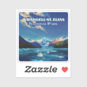 Sticker Parc national Wrangell St. Elias Alaska Vintage