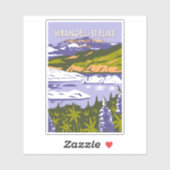 Sticker Parc national Wrangell St Elias Nizina Lake Alaska (Feuille)