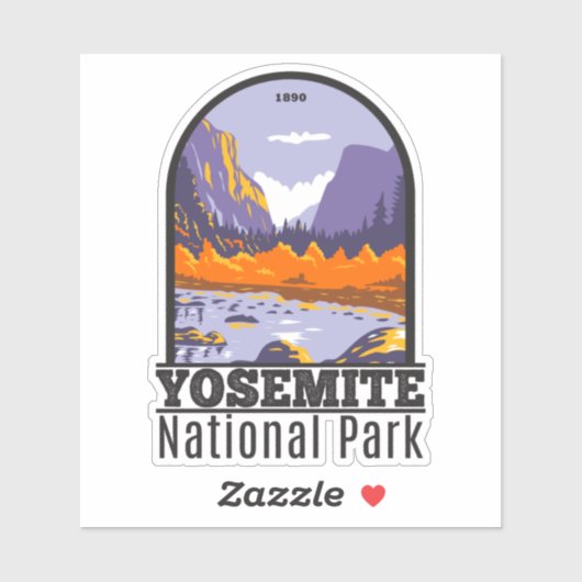 Sticker Parc National Yosemite El Capitan En Automne (Feuille)