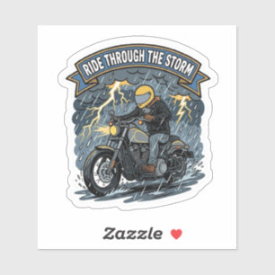 Sticker Parcours à moto à travers la tempête Vinyl