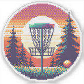 Sticker Parcours de golf Pixel Art Disk (Devant)