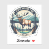 Sticker parcs de jasper canada hébergements (Feuille)