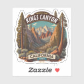 Sticker Parcs nationaux du canyon de Sequoia et de Kings e (Feuille)
