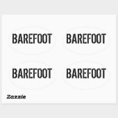 Sticker pare-chocs à pieds nus (Feuille)