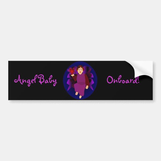 Sticker pare-chocs "Angel Baby Onboard II" (Devant)