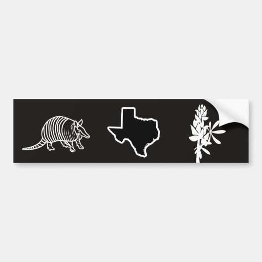 Sticker pare-chocs Armadillos et Bluebonnet Texas (Devant)