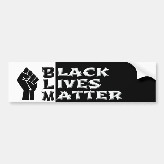 Sticker pare-chocs avec message Black Lives Matt (Devant)