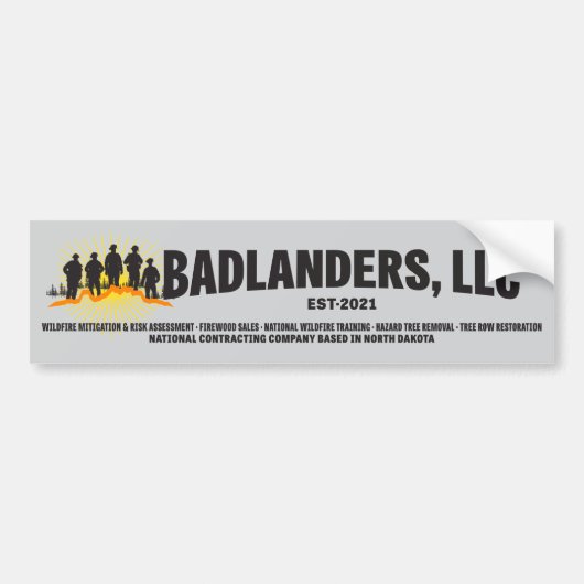 Sticker pare-chocs Badlanders LLC (Devant)
