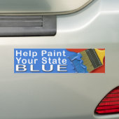 Sticker pare-chocs bleu de l'état de peinture (En voiture)