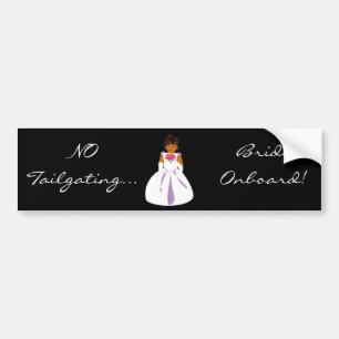 Sticker pare-chocs "Bride à bord" - Personnalisabl