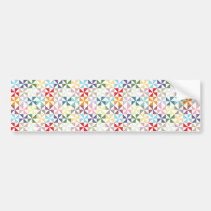 Sticker pare-chocs coloré Rainbow Pinwheel