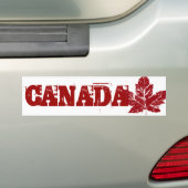 Sticker pare-chocs cool Canada en feuille d'érable (En voiture)