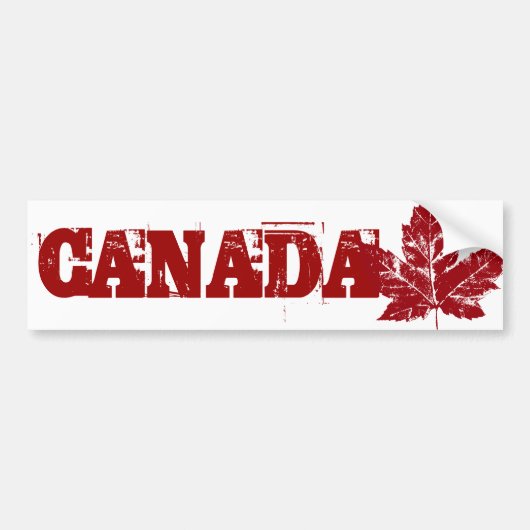 Sticker pare-chocs cool Canada en feuille d'érable (Devant)
