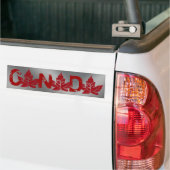 Sticker pare-chocs cool Canada en feuille d'érable (Sur camion)