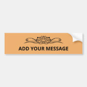 Sticker pare-chocs couleur orange tendre tendance (Devant)