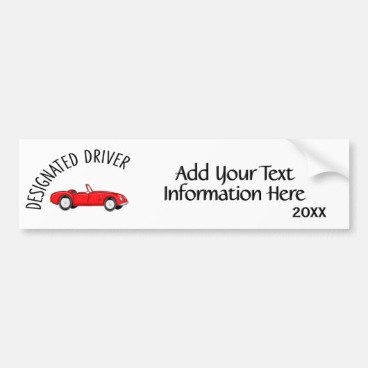 Sticker pare-chocs de pilote désigné (Devant)