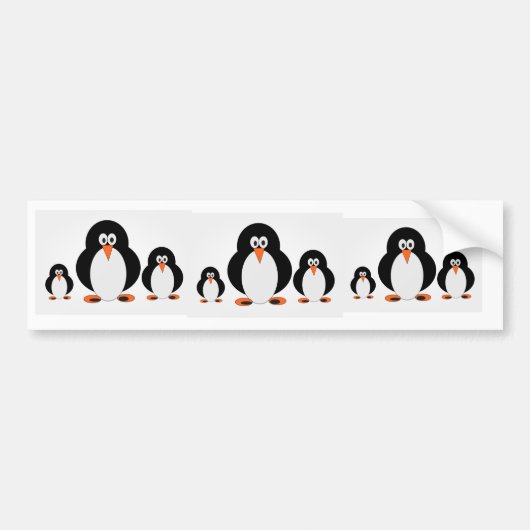 Sticker pare-chocs de pingouins étoilés (Devant)