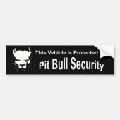 Sticker pare-chocs de sécurité Pit Bull (Devant)