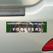 Sticker pare-chocs d'extinction CHIMPANZEE jour de (En voiture)
