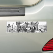 Sticker pare-chocs du château médiéval (En voiture)