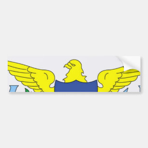 Sticker pare-chocs du drapeau des îles Vierges